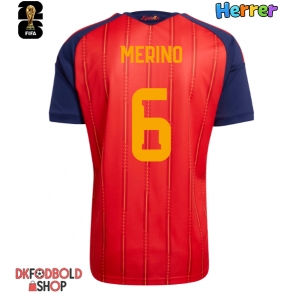 Spanien Mikel Merino #6 Hjemmebanetrøje VM 2026 Kort ærmer